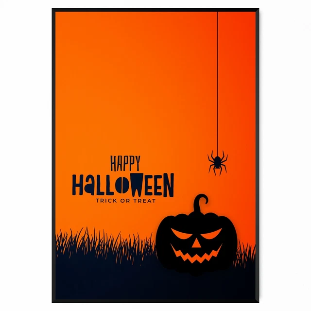 Feliz Halloween Póster Truco O Trato Halloween Fiesta Póster A5 A4 A3 A2 A1