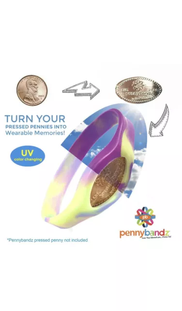 Pennybandz® Pressed Penny Holding Souvenir Wristband for Elongated Coins - Youth
