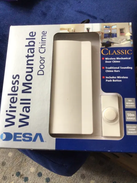 DESA Classic campanello porta wireless da parete - resistente alle intemperie - senza cablaggio - 50M