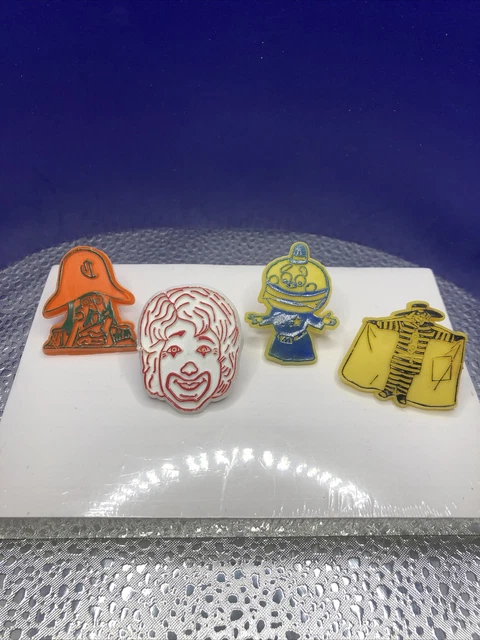 1970s MCDONALD’S Advertising Rings Plastic Lot Of 4 Captain Crook Ronald