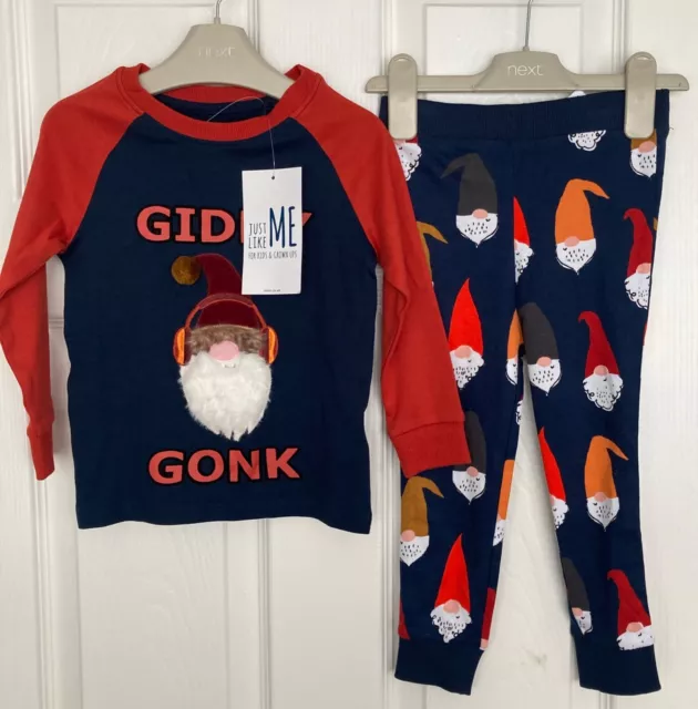 NEW NEXT Boys Navy Giddy Gonk Pyjamas Size 18-24 Months