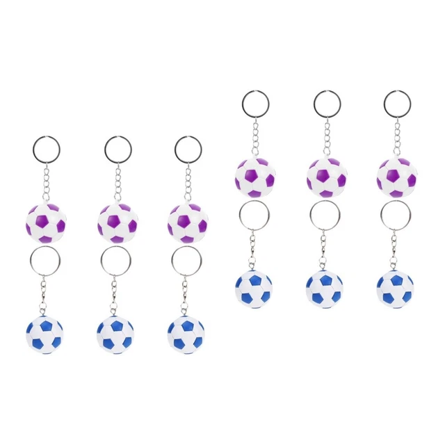 12 PCS Bag Hanging Decor FOOTBALLE KEYCHAIN PENDANT FOOTBALLE FORME SAG DE COURT