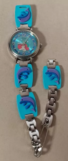 FOR PARTS Vintage Disney Store Ariel Little Mermaid Wristwatch Watch Untested