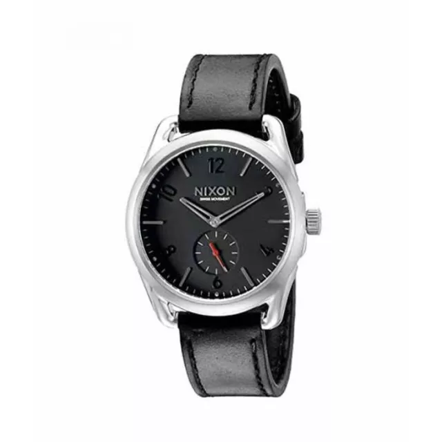 Nixon Original A459-008 Men's C39 Black Leather Watch 39mm