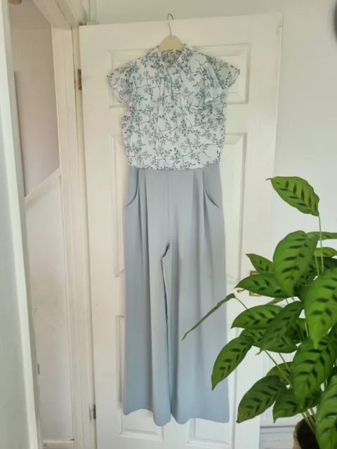 Phase Eight Jumpsuit. Size 14  Duck Egg Floral