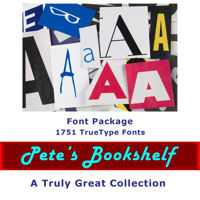 FONT PACKAGE - 1751 TrueType Fonts - USB Flash Drive - Great Fonts!! $9 ...
