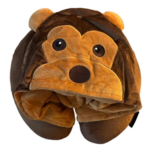 kids Travel Memory Foam Hooded Neck Pillow, Bear
