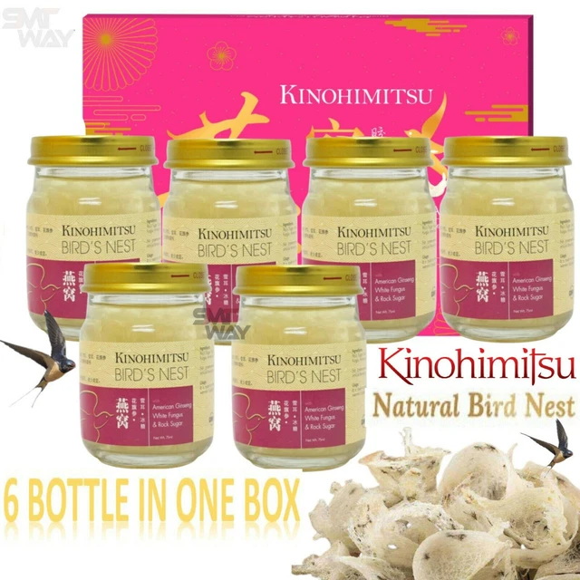 6 BOTTLES KINOHIMITSU Bird's Nest With Collagen Original FREE DHL
