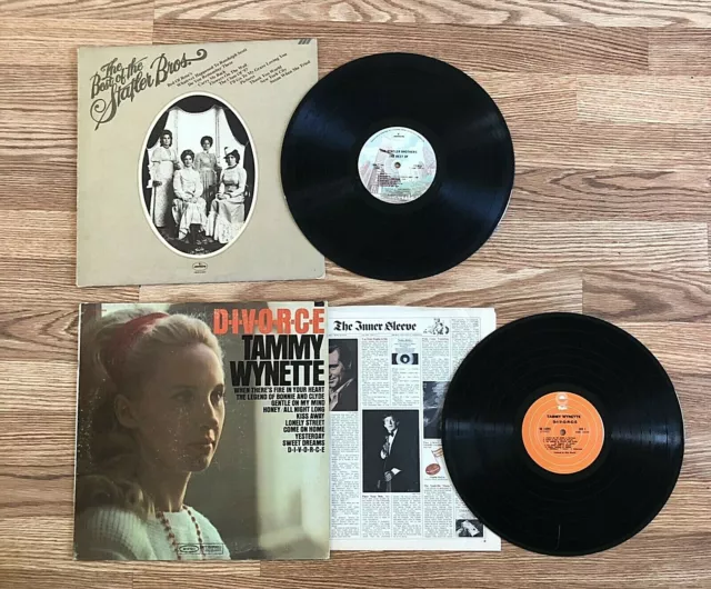 Vintage Country Western Vinyl Records Statler Bros Tammy Wynette Lot of 2