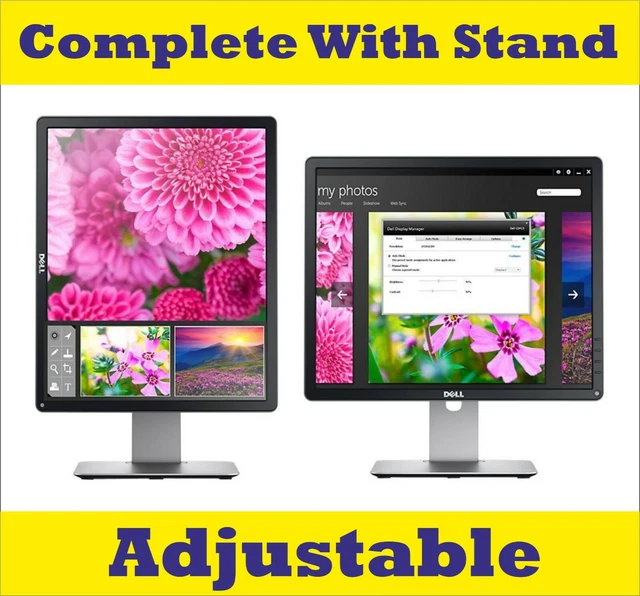 Dell P1914Sf 19''Flat Monitor1280x1024 LED-Backlit IPS LCD Screen 5:4 VGA DVI DP