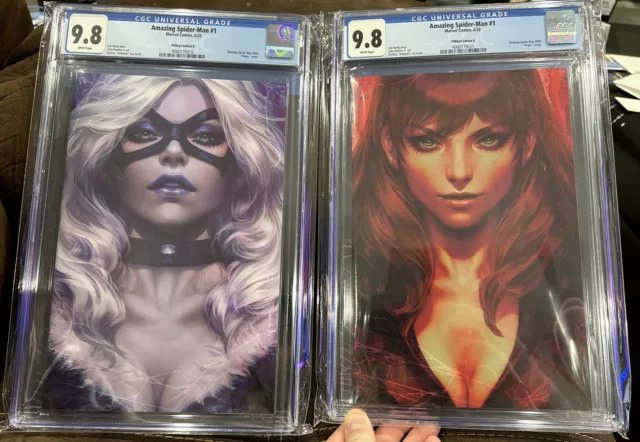 The Amazing Spider-Man #1- Artgerm “PureArt” Set-A & B Virgin Covers In CGC 9.8!