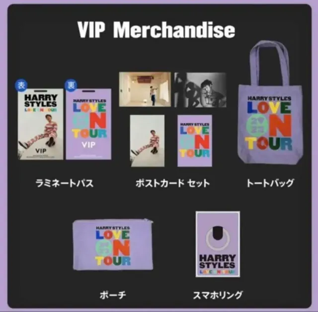 HARRY STYLES VIP Merchandise Exclusive Package, Tote bag, guitar 