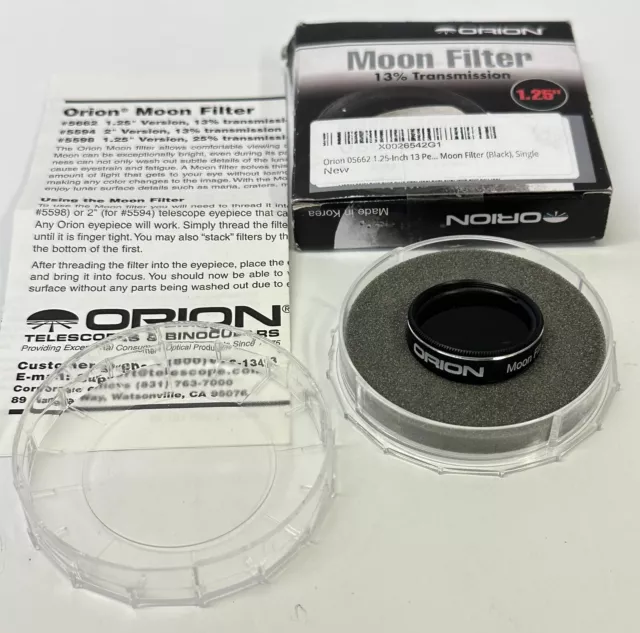 Orion Moon Filter 13% Transmission 1.25”, 05662