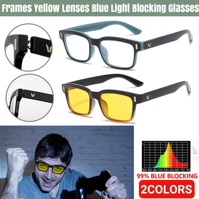 Blue light Anti Eyestrain Eyewear Blocking Computer Gaming Glasses Spectacles UK