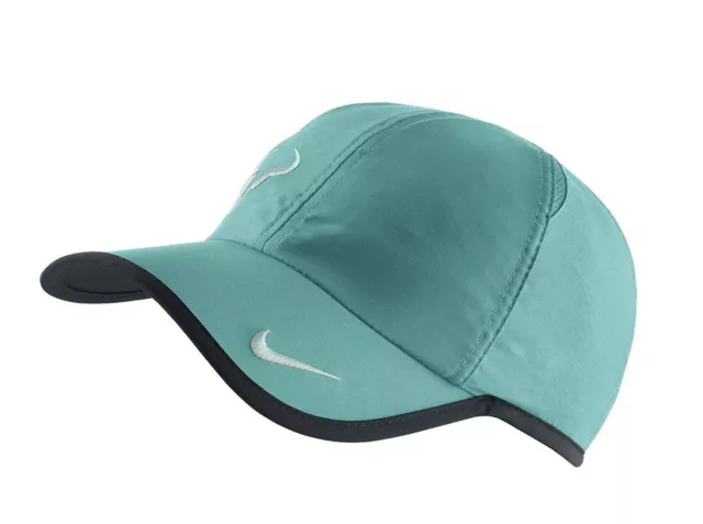 NIKE Adult Rafa Nadal Bull FEATHERLIGHT Tennis Cap/Hat-Atomic Teal 398224-363