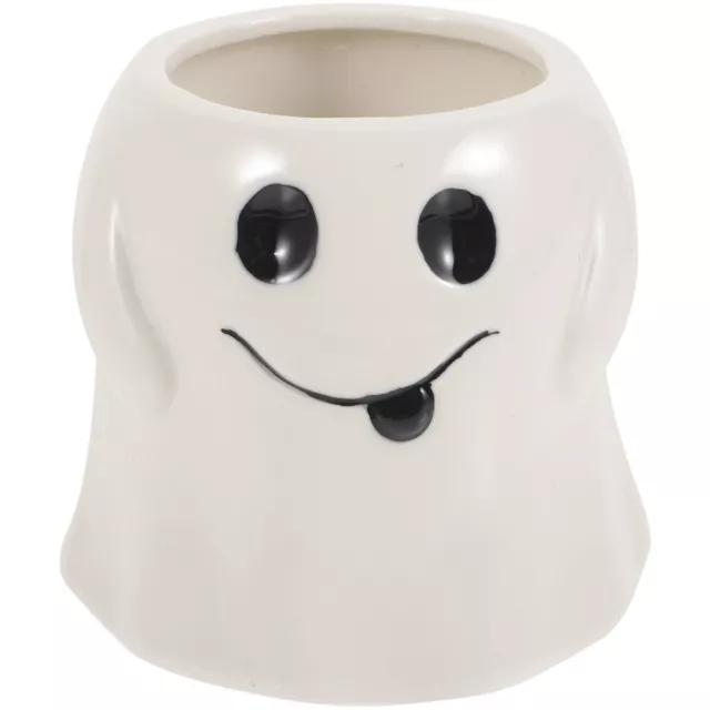 GHOST SKULL PLANTER Pot Halloween Candy Bowl No Plants Decoration Props ...