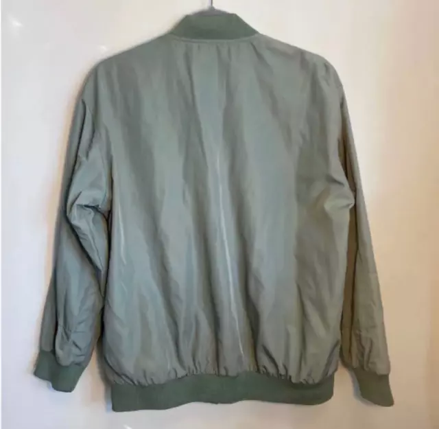 OBEY Womens Mako Bomber Jacket - Green & Peach - XXS - (retails $109) 3