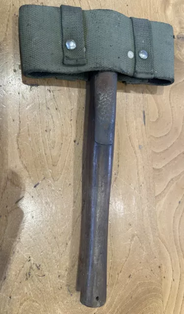 British Army Gilpin Axe 1950 In Original Web Case Civil Defence Broad Arrow