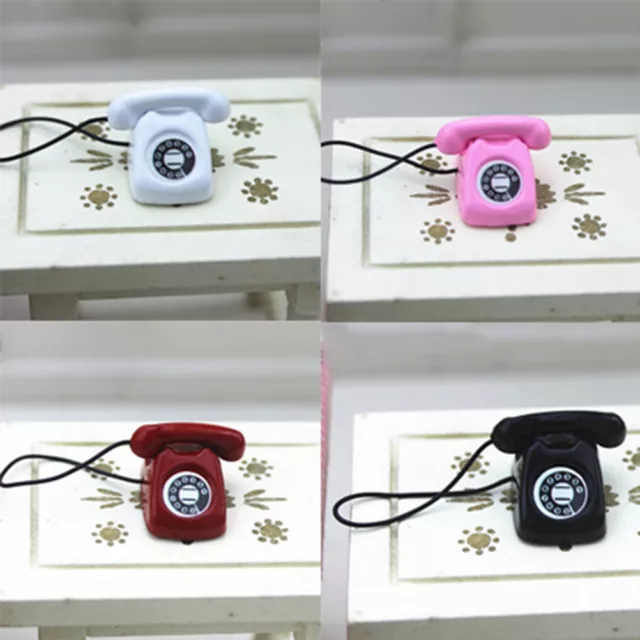 Dollhouse miniature scene model dollhouse accessories mini fixed telephone~m'