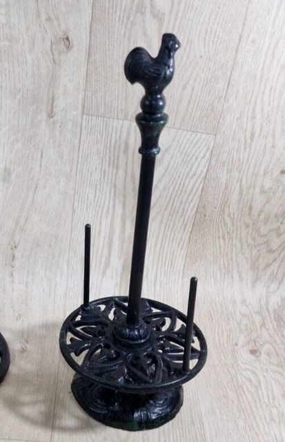 Soporte de rollo de toalla de papel fundido de hierro fundido de colección soporte rústico campo granja
