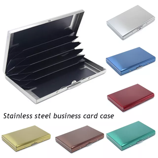 Stainless Steel Credit Card Holder Metal Holders Case Wallet Protector Men Women