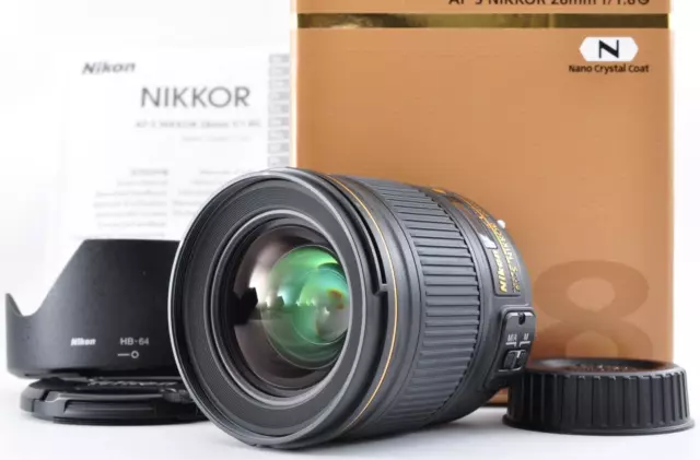 Nikon AF-S NIKKOR 28mm f/1.8 G Wide Angle Prime HB-64 [Near Mint in Box]  Japan