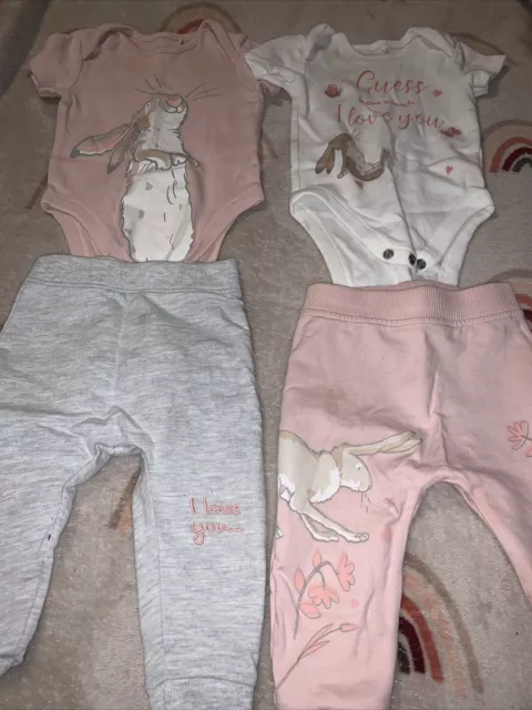 baby girls 3-6 months bundle joggers and vests