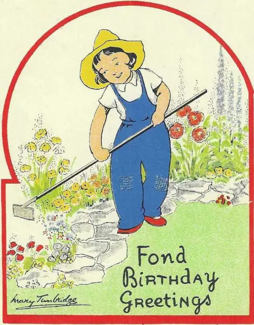 Greetings Card Vintage Greeta Birthday Mary Tunbridge Mary, Mary Quite Contrary
