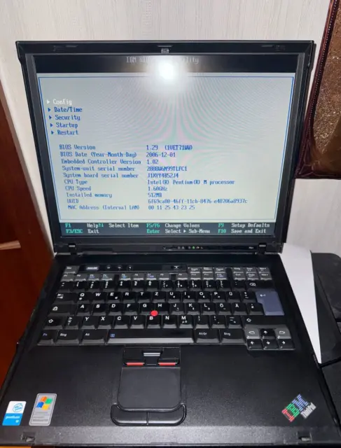 IBM ThinkPad R51 Intel Pentium M 1,6 GHz 512 MB RAM memoria de trabajo