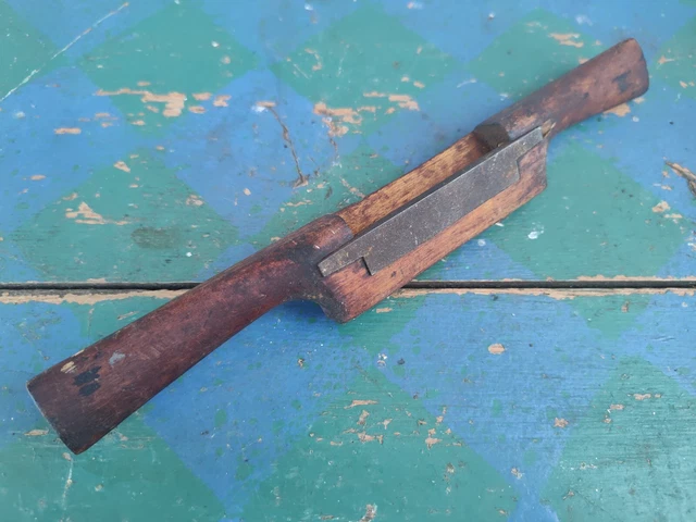 🪵Nice Early Antique Wood Handle Spokeshave Draw Shave Knife Ships Free 😃