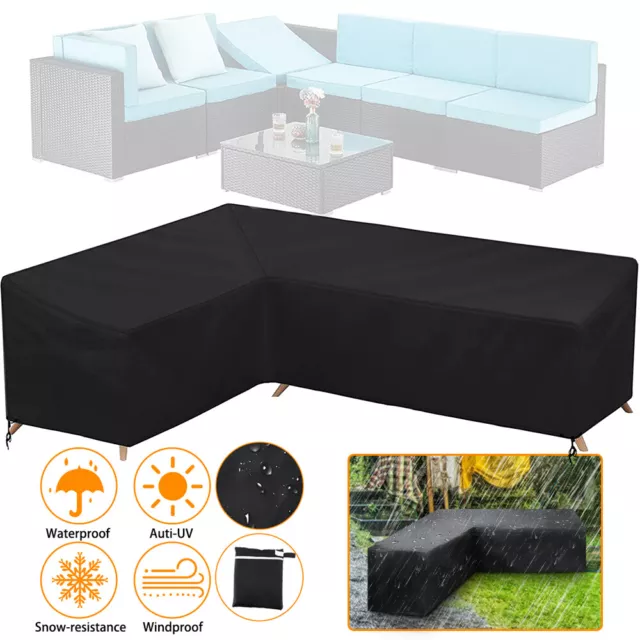 L-Form Lounge Set Sofa Schutzhülle Gartenmöbel Abdeckhaube Abdeckung Abdeckplane