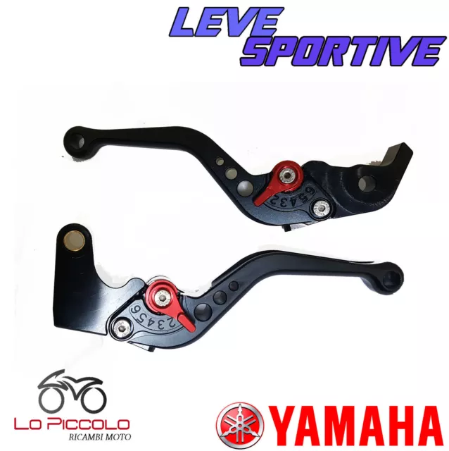 Coppia Leve Freno Frizione Corte Regolabili Nere Yamaha R6S Canada Version 2006