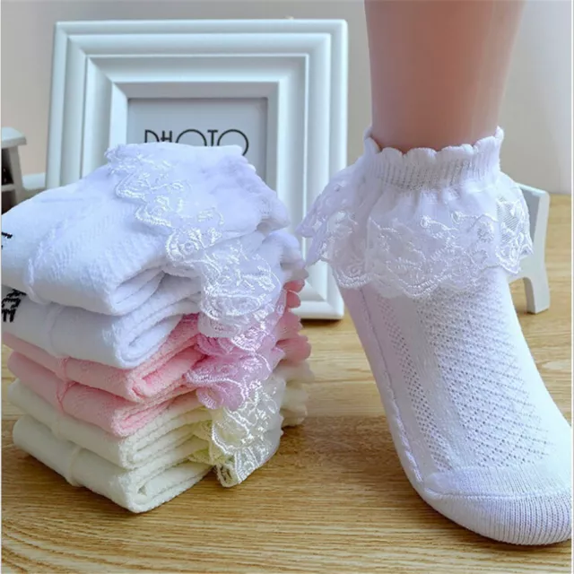 Summer Baby Girls Kids Toddler Socks Cotton Lace Princess Ankle Mesh SocBDYB