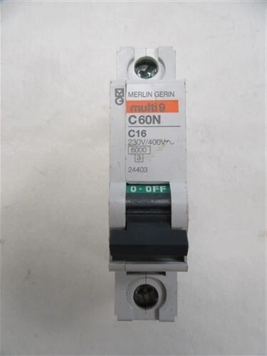 Merlin Gerin Multi 9 Circuit Breaker C60N C16 Marine Boat Merlin Gerin Multi 9 Circuit Breaker C60N C16 Marine Boat