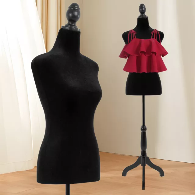 Female Mannequin Torso Body Height Adjustable Clothing Dress Model Display Stand