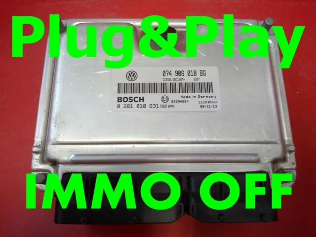 IMMO OFF / Calculateur Plug&Play VW T4 TDI 2.5 ACV 0281010631 - 074906018BG...