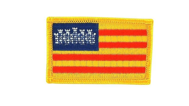 Patch Écusson Brodé Drapeau Sainte-Lucie - Thermocollant 7x4.5cm - Pour Sac, T-Shirt, Casquette