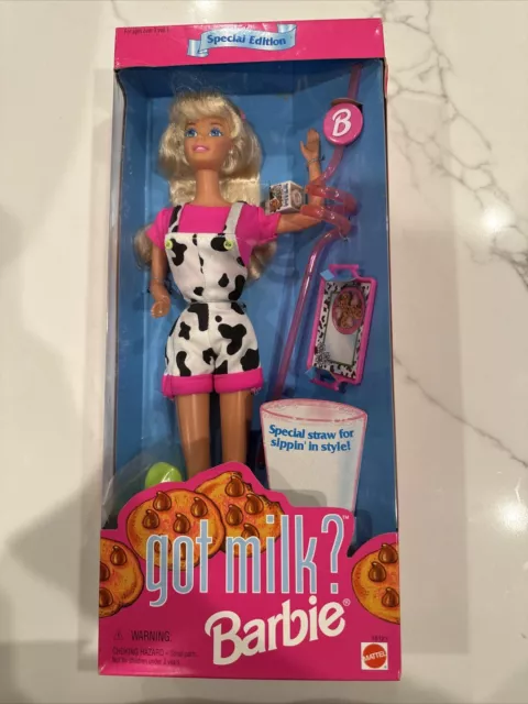 Barbie GOT MILK?   Barbie IN BOX Blonde Special Edition COW 1995  #15121