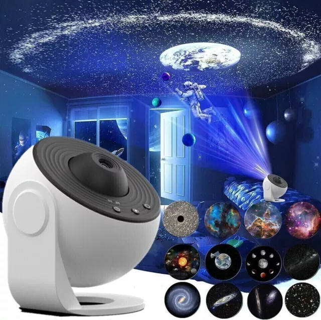 LED Galaxy Projector Starry Night Light Moon Star Sky Nebula Projection Lamp