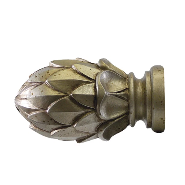 House Parts Andrews Decorative Finial Fits 2"- 2 1/4" Wood Drapery Rod New
