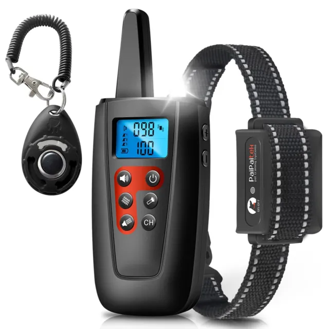 3280 FT Dog Shock Training Collar Remote Rechargeable Waterproof LCD Pet Trainer