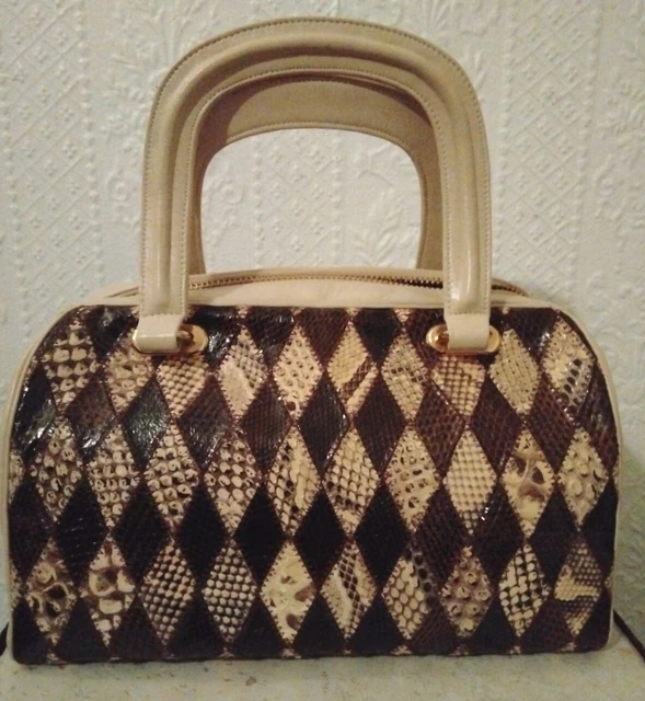 Vintage Rosenfeld Purse - Snakeskin Diamond Design, Luxury Vintage Rosenfeld Purse - Snakeskin Diamond Design, Luxury