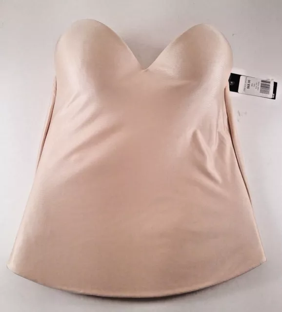 Felina Essentials Seamless Hidden UW Strapless Bridal Bustier Bra Nude NWT 7643 2