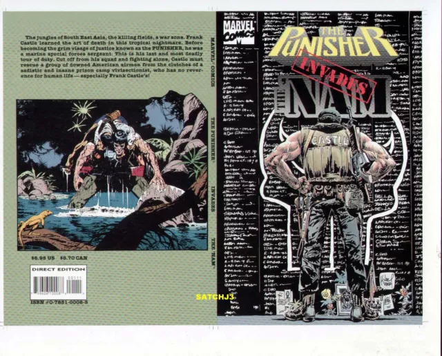 Joe Kubert Punisher In 'Nam Original Production Art Cover Marvel Comics Vietnam