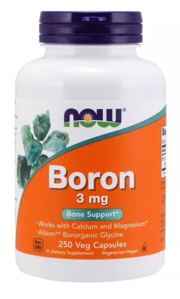 Borkapseln 3 mg Ergänzung 250 Kappen | Gesunde Knochenmuskeln | keine Tabletten
