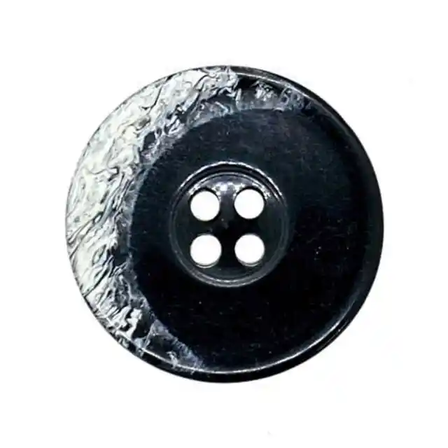 BLACK WHITE MARBLED 4 HOLE BUTTONS 18mm to 32mm