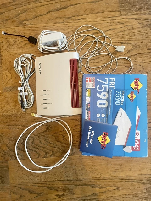 AVM FRITZ!BOX 7590 WLAN Router mit Modem - Weiß (20002784) Inklusive ...