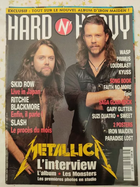 HARD N'HEAVY rock magazine 17 1995 Metallica w/ Iron Maiden Paradise Lost poster