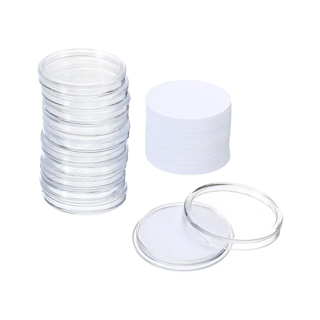 10Pcs 25mm/1" Dia NFC Tags w Box NTAG215 Coin Tag 504 Bytes Blank Chip Card Tag