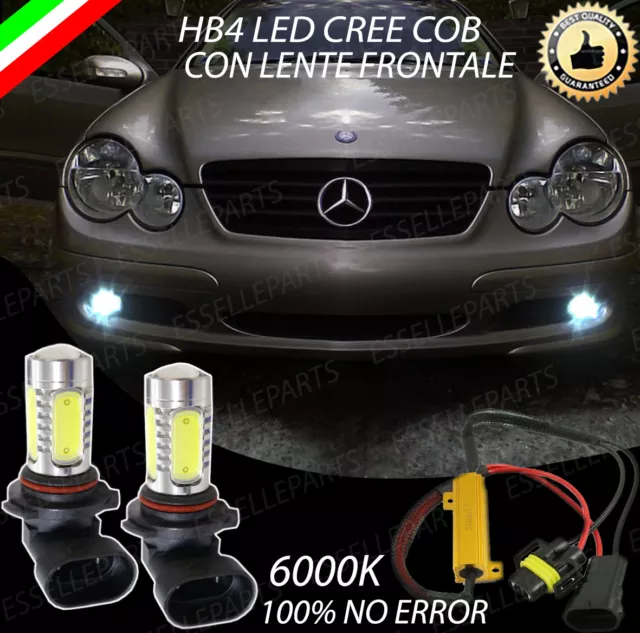 Coppia Lampade Fendinebbia Hb4 Led Cree Cob Canbus Mercedes Classe C W203